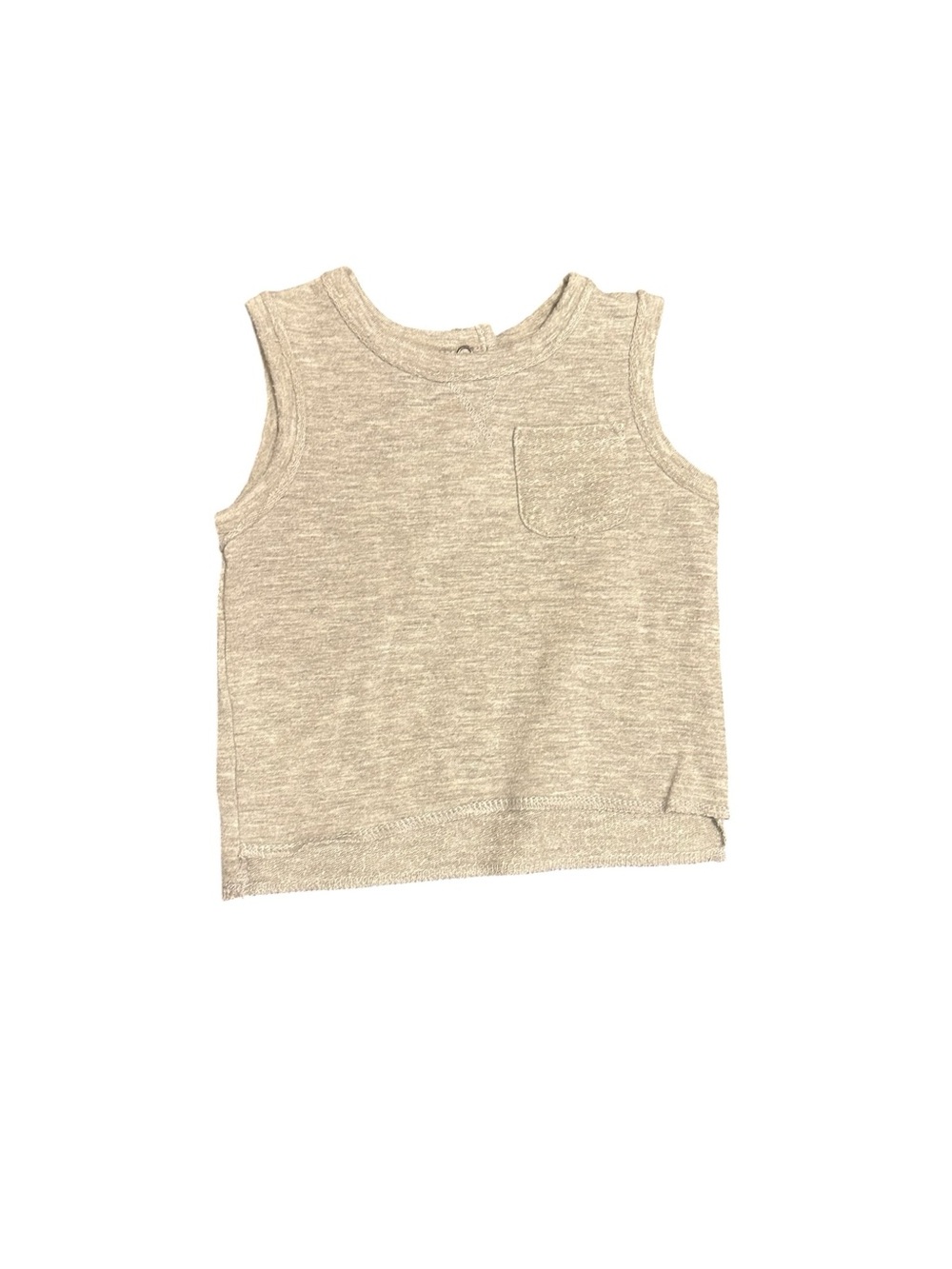 Kids Neutral Pocket Tank Top - grey